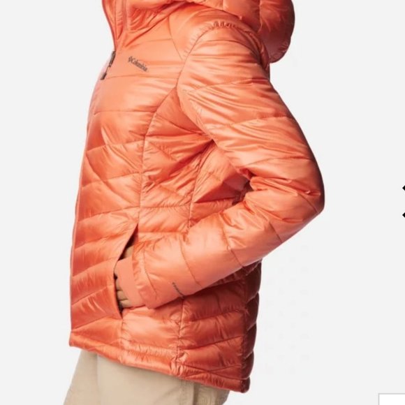 Columbia Women’s Joy Peak Insulated Hooded Jacket - Faded Peach - Size Small - Picture 3 of 9